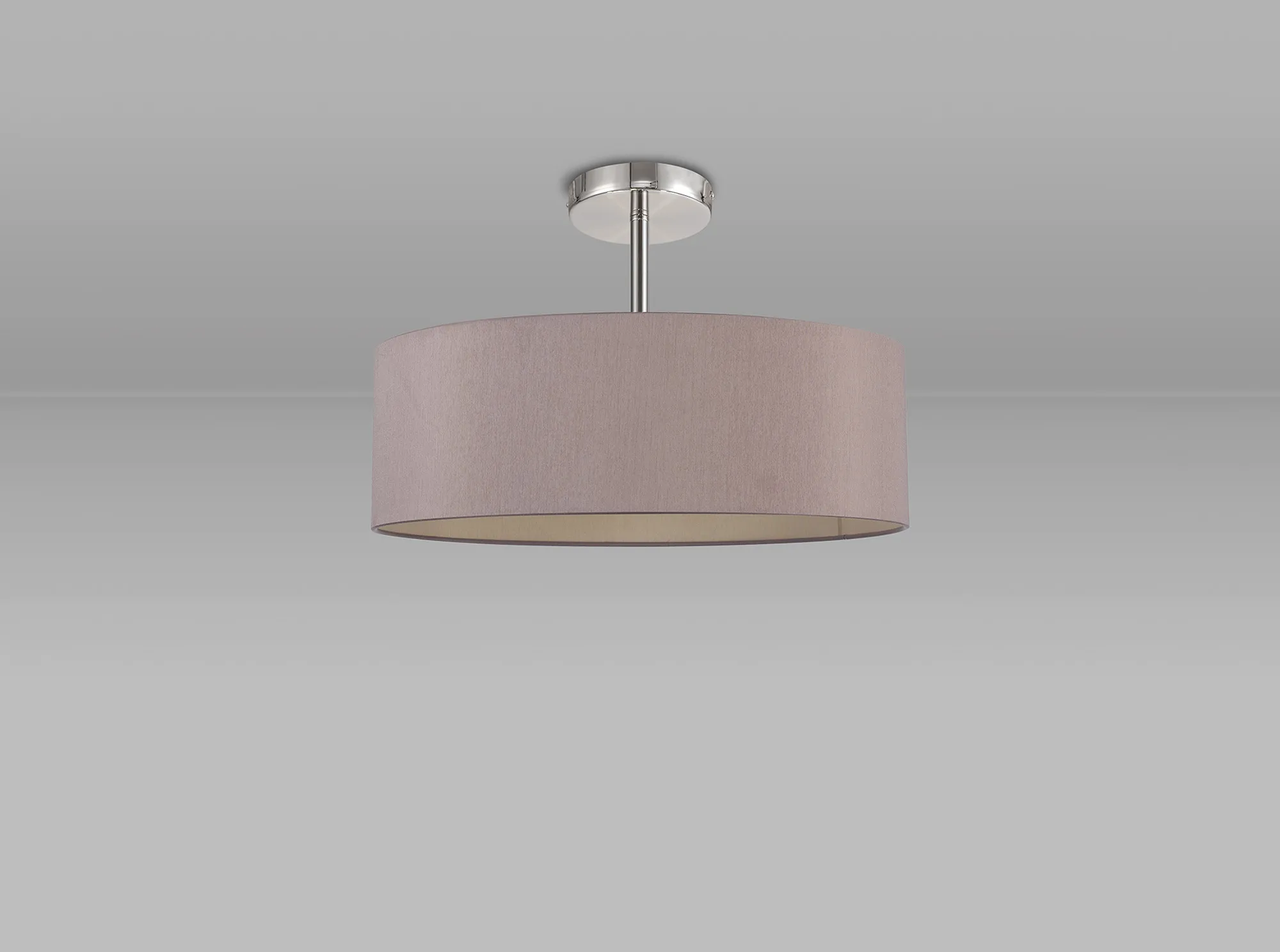 Baymont 45cm, Semi Flush 5 Light Polished Chrome, Taupe/Halo Gold DK0736  Deco Baymont CH TA